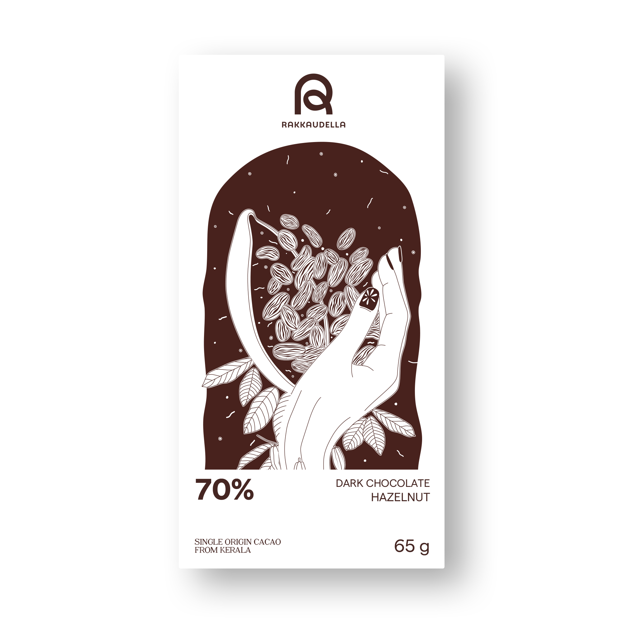 Hazelnut 70% dark chocolate 65 Gram